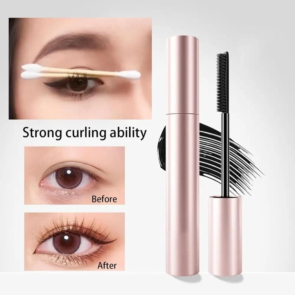 Mascara Nero e Marrone Nuovo Effetto Allungante e Incurvante a Lunga Durata, Mascara Tubolare Allungante e Incurvante Anti-Accumulo