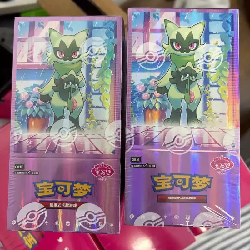 New Pkm Ptcg Collection Cards Vol 5 Gem Pack Booster Box Exquisite Sprigatito Simplified Chinese Version Gift For Collectors