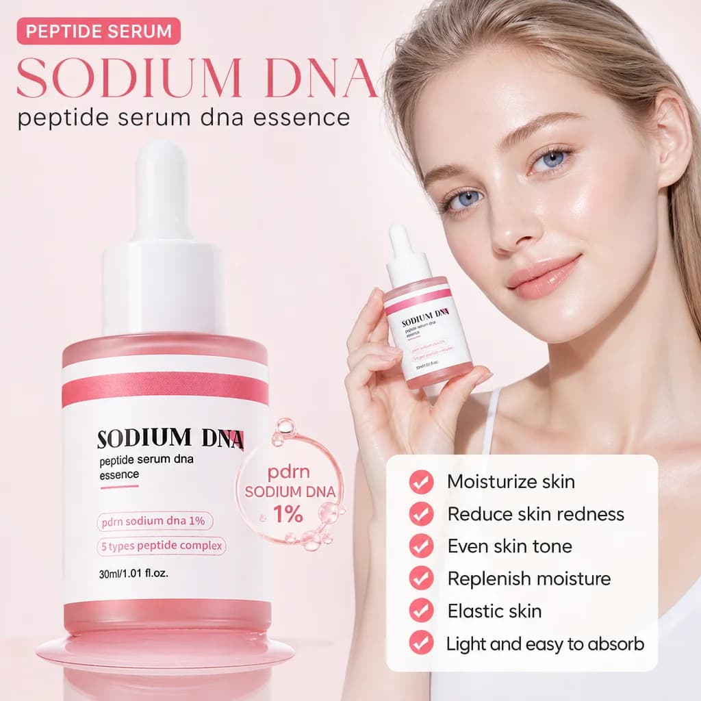 Glow Boost Salmon Peptide Facial Essence Long Lasting Hydration Firm Lifting Smooth Uneven Dull Skin Tone Serum