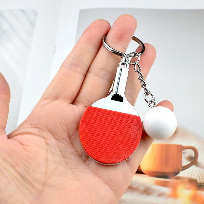 Graziosi Ciondoli a Forma di Racchetta da Ping Pong, Portachiavi con Pallina da Tennis da Tavolo, Regalo per Appassionati di Sport, Accessori Ornamentali