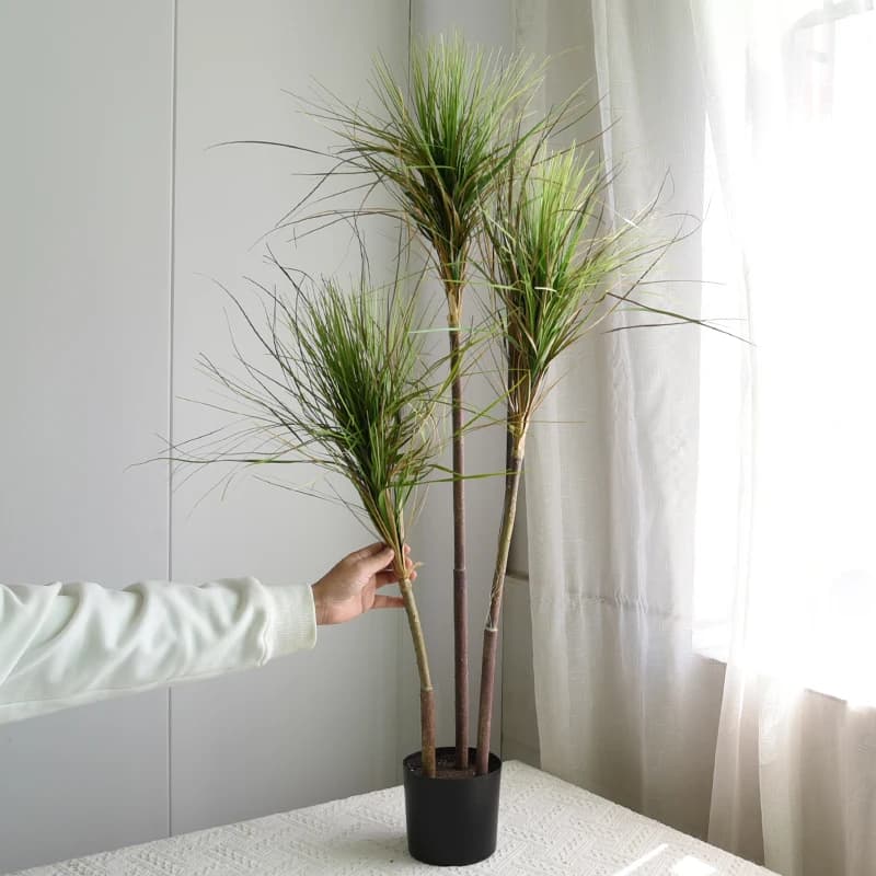 Artificial Plants Dragon Shaving Tree Dragon Blood Tree Vase Ornaments Green Plants Interior Decoration