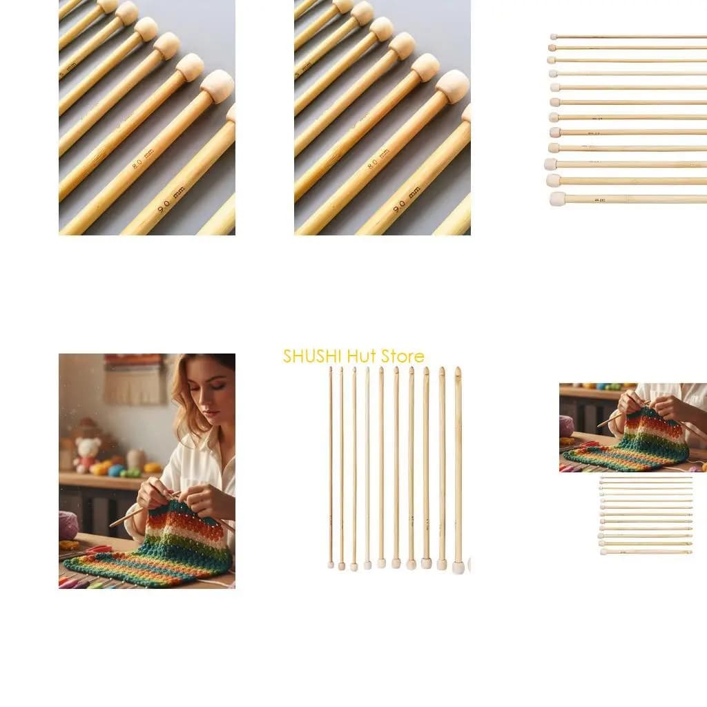 12 pezzi legno tunisino uncinetto ago per coperta maglione sciarpa borsa cappello 25 lungo legno afgano da maglia