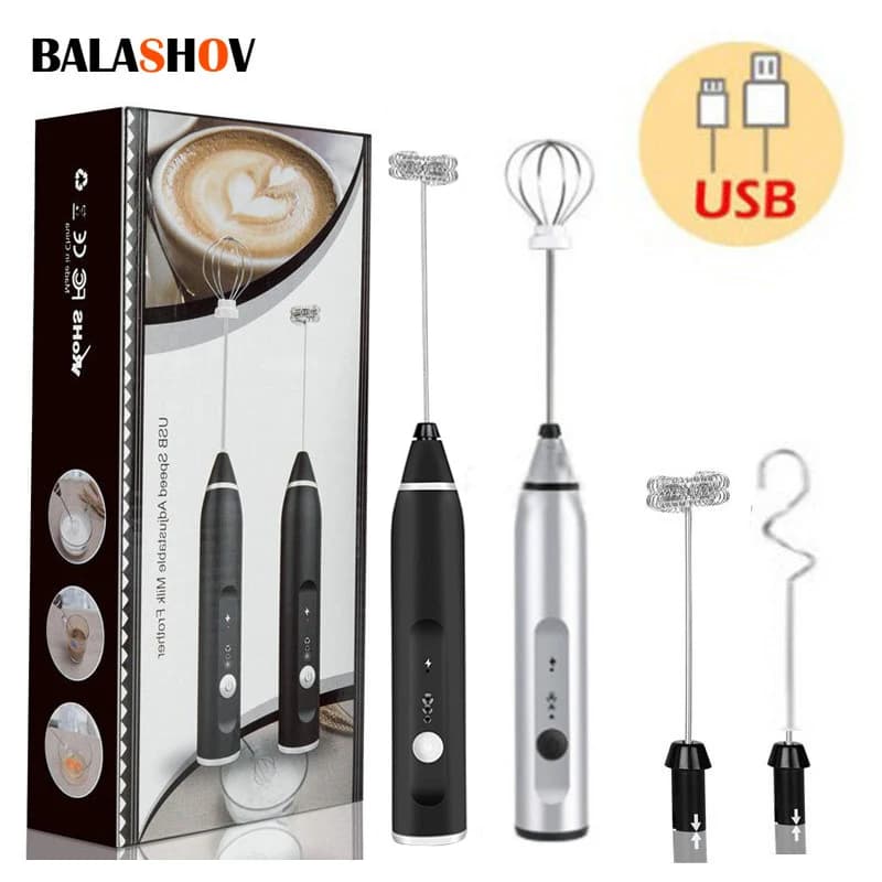Portable Wireless Blender Mini Coffee Maker USB Frusta Mixer Capuchin Cream Frulline for Eggs Food Blender