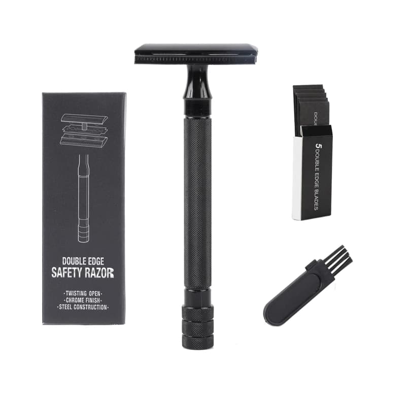 Men's classic safety beard shaver - Beard shaver with double edge stainless steel blades for gentle hair removal for smooth skin