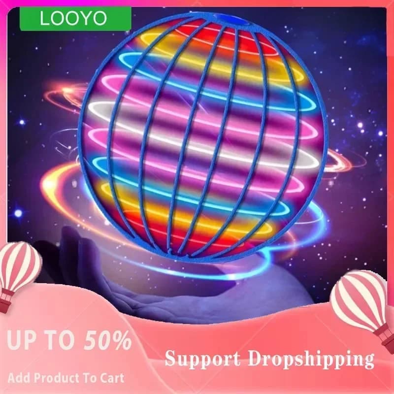 Flying Ball Boomerang Flyorb Magic With LED Lights Drone Hover Ball Fly Nova Orb Flying Spinner Children Christmas Toys Gift