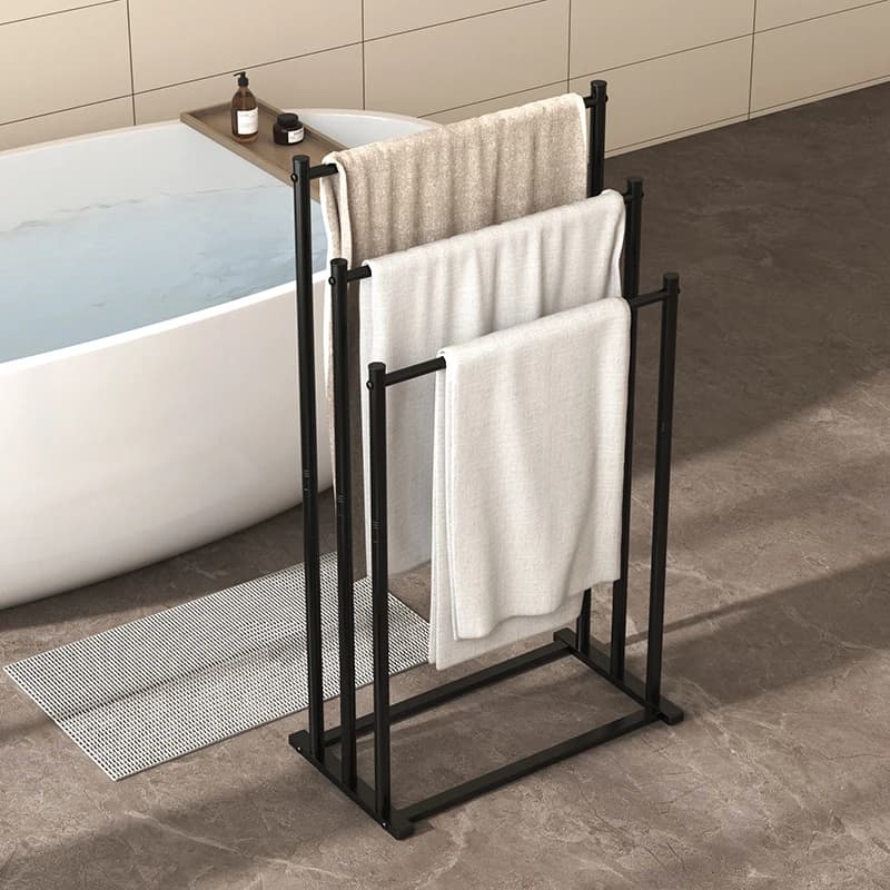 Floor towel rack, separate metal towel rack, bathroom with frame wheels, pool towel