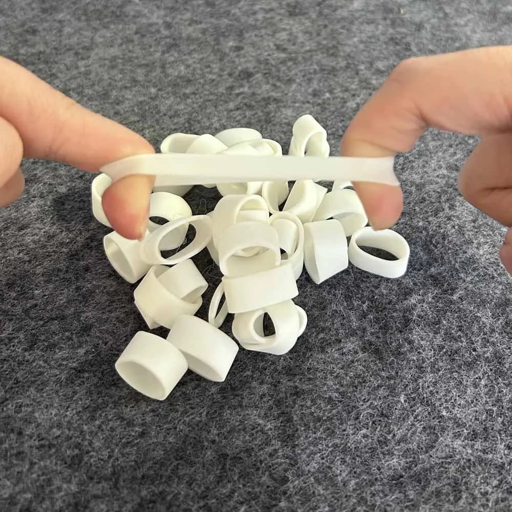 250 pezzi elastici di colore bianco cartella di file per ufficio elastici resistenti supporto per pacchetto elastico ad alta elasticità