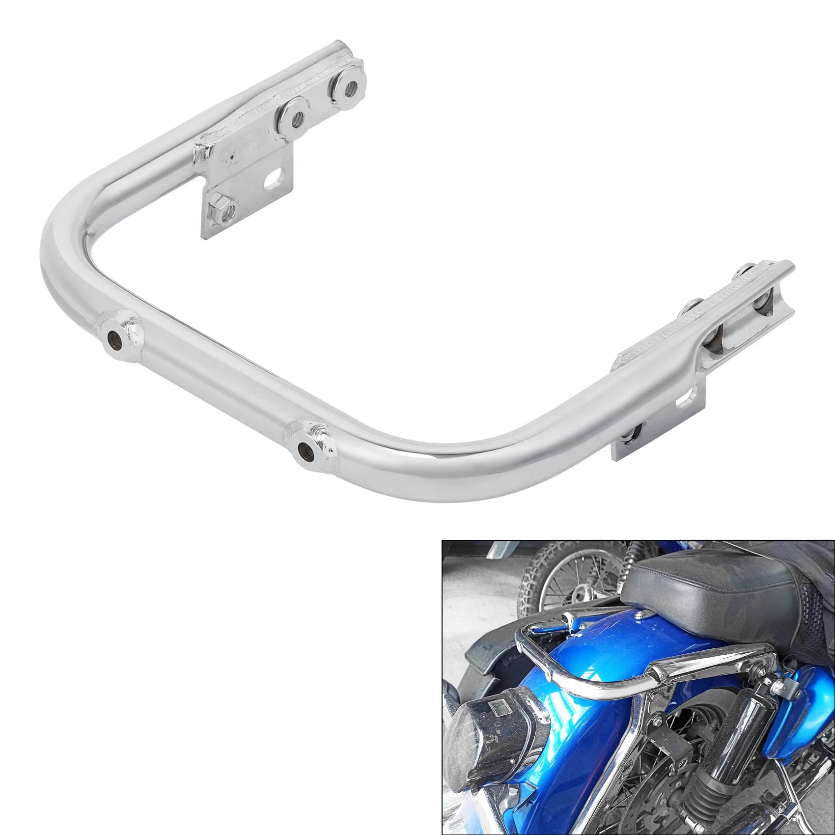 Staffa per tubo di supporto per montaggio targa per moto Harley Street Electra Glide Road King 1997-2008
