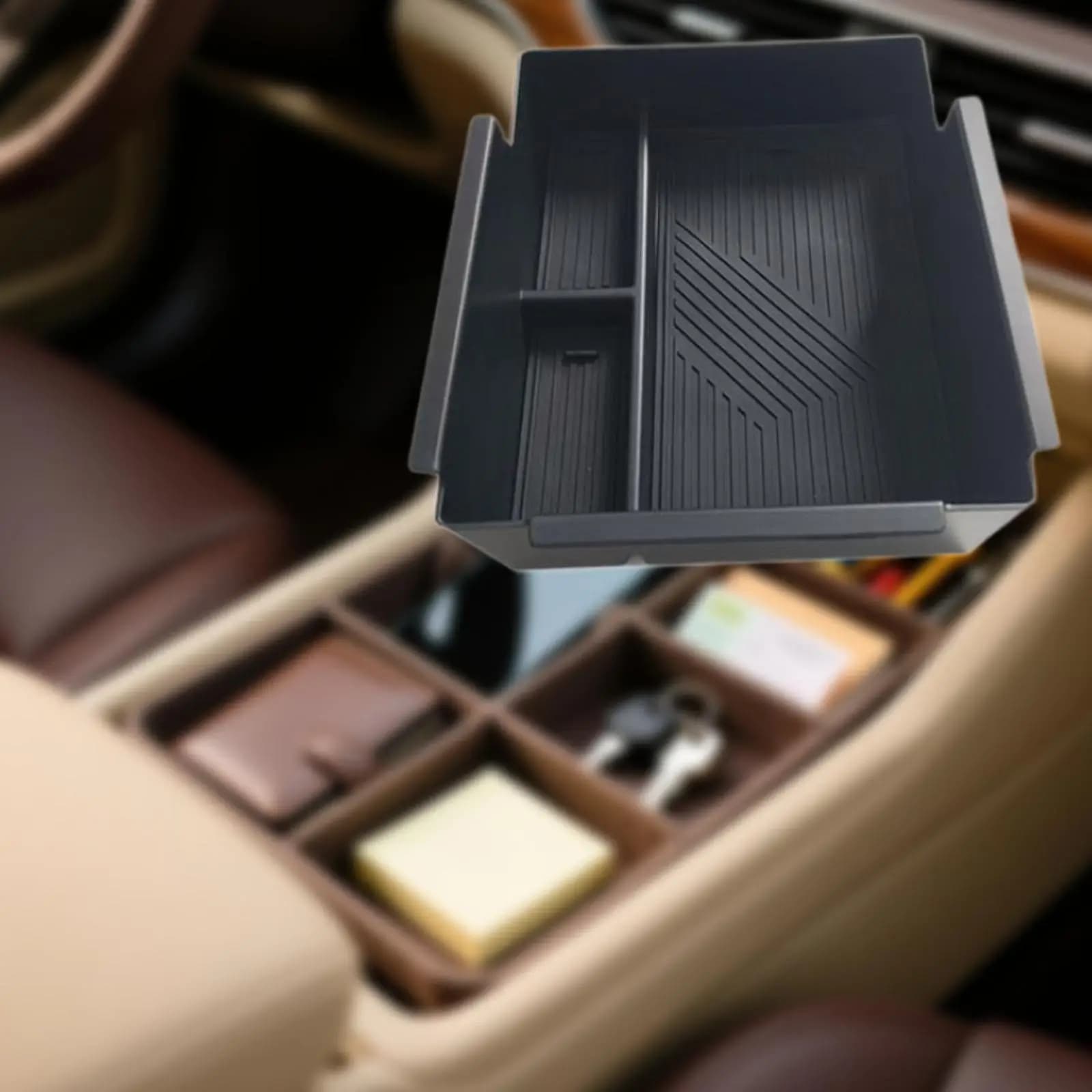 Organizer per Bracciolo Console con Scomparti Multipli, Vassoio Portaoggetti per Auto BYD Yuan PLUS 2025, Accessori Auto