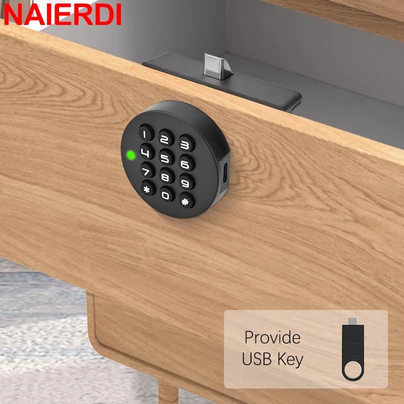NAIERDI Serrature per porte di armadietti di sicurezza domestica Serrature elettroniche senza chiave con password per armadietti scolastici, serrature per mobili per armadietti da palestra