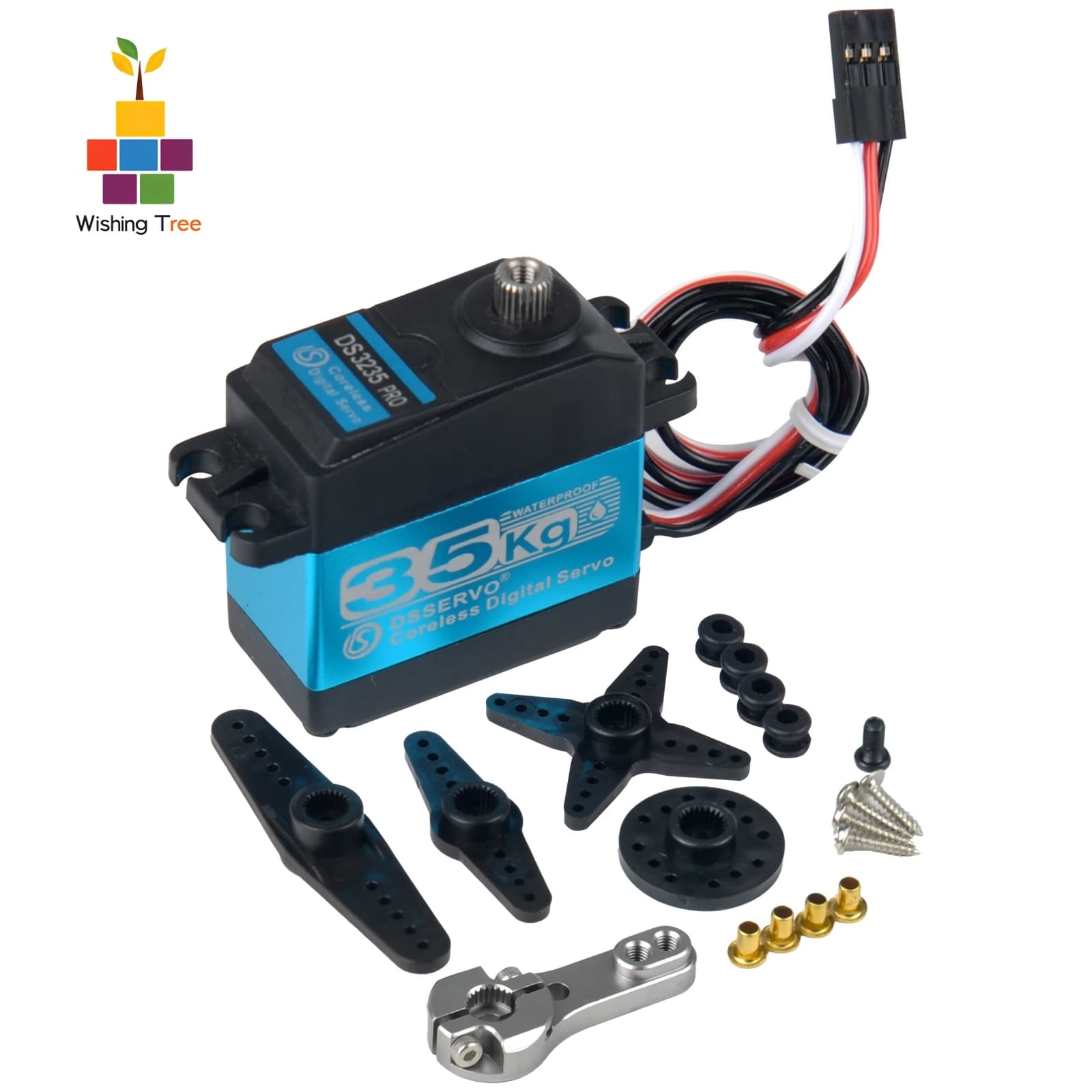 DS3235 PRO Coreless Digital Servo 45kg.cm Torque 0.08s/60° IP66 Waterproof for 1:8 1:10 1:12 RC Baja Car