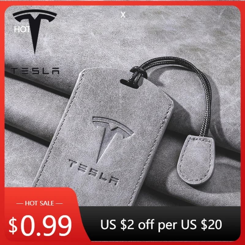 Custodia Protettiva in Pelle per Chiave Smart NFC Auto 2025, Cover per Telecomando Tesla Model 3 Model Y 2020, Accessorio Auto