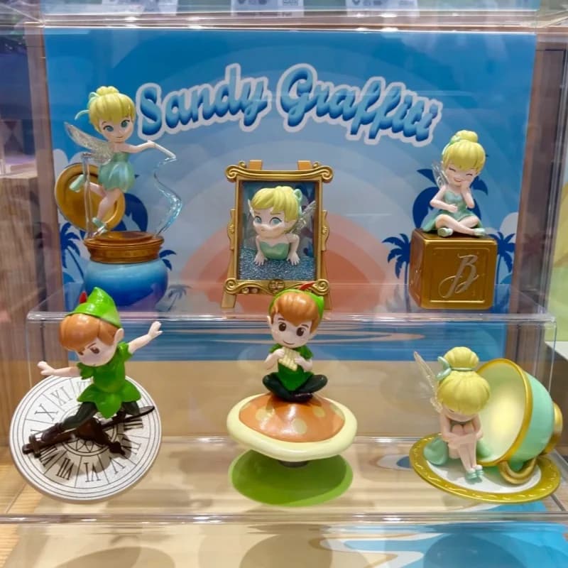 Scatola cieca Peter Pan e Lost Jreasure Golection, fata carina ‌ Tink Figure Model Toy Luce notturna Ornamento da tavolo Gif di compleanno
