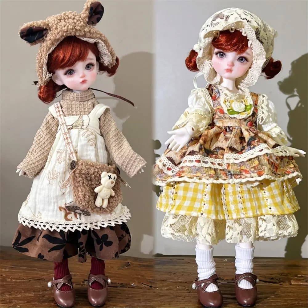 Vestiti per bambole alla moda da 30cm abbastanza carini 1/6 Set di vestiti per bambole BJD accessori per bambole Casual (senza bambole e scarpe)