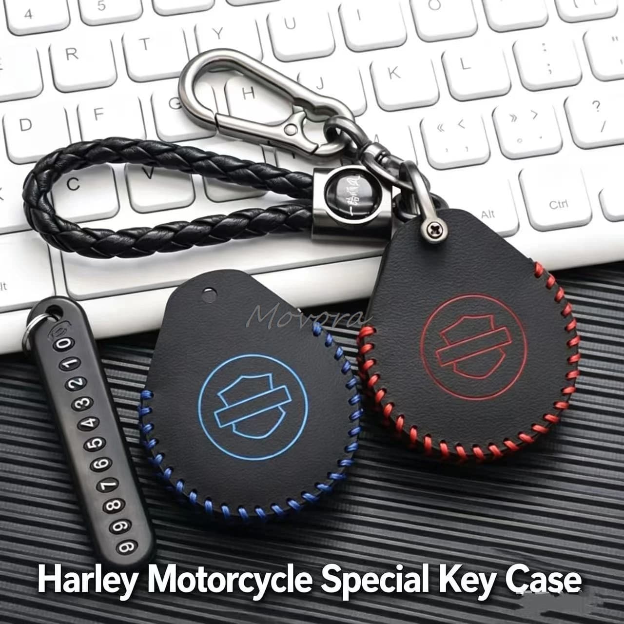 Leather Car Remote Key Case Cover Shell for Harley Davidson Softail Sportster VRSC Touring X48 883 1200 Street Glide Accessories