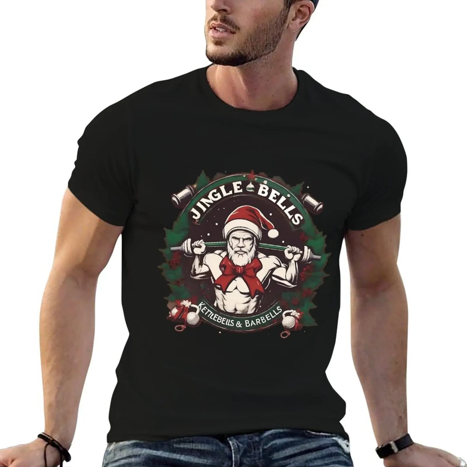 Jingle bells, kettlebells, and barbells. T-Shirt essential t shirt anime tshirt funny t shirts dark humor T-shirt