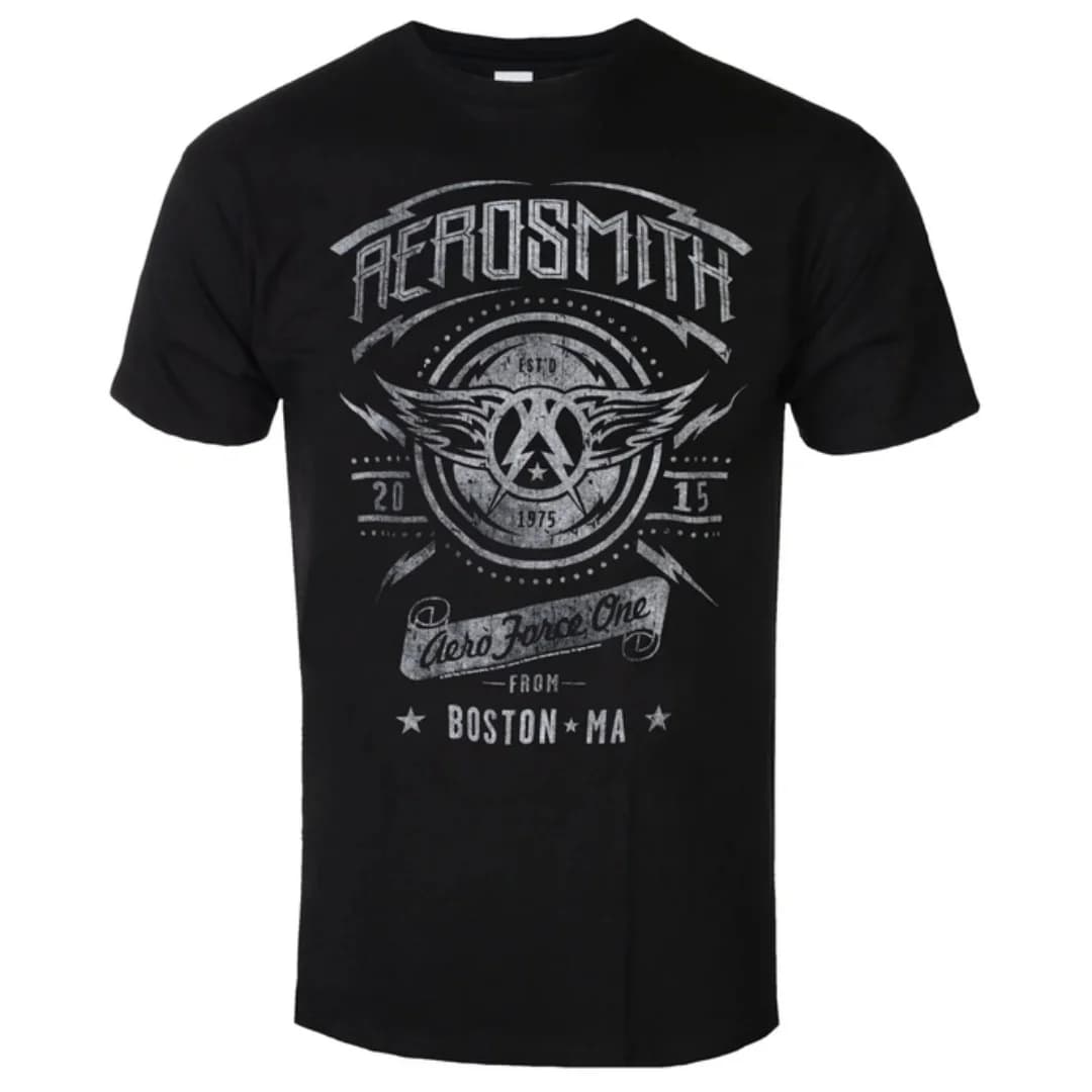 Aerosmith - T-shirt con stampa Aero Force One per l'uso quotidiano e per i festival musicali, articoli in stile rock per uomo e donna