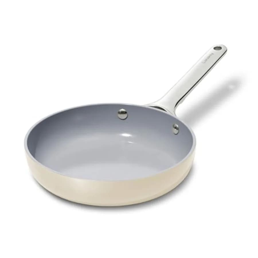 Mini padella antiaderente in ceramica da 1,05 qt, 8 pollici - Non tossica, senza PTFE e PFOA - Adatta al forno e compatibile con tutti i piani cottura (gas, elettrici)