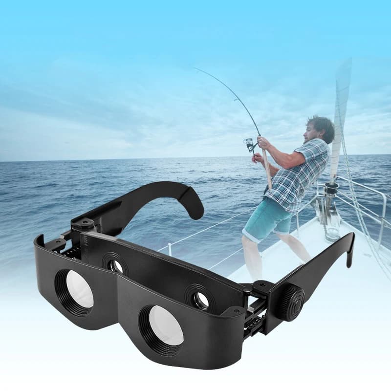 Telescopio binocolo professionale a mani libere per la pesca, lenti d'ingrandimento con messa a fuoco regolabile