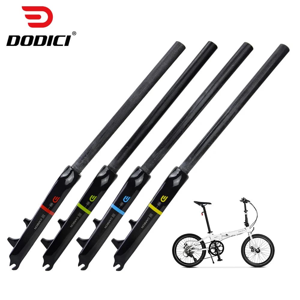Forcella per Bici da Strada in Fibra di Carbonio DODICI, 20 Pollici, Ultra Leggera, Pieghevole, con Freno a Disco, 28.6mm, Accessori per Biciclette