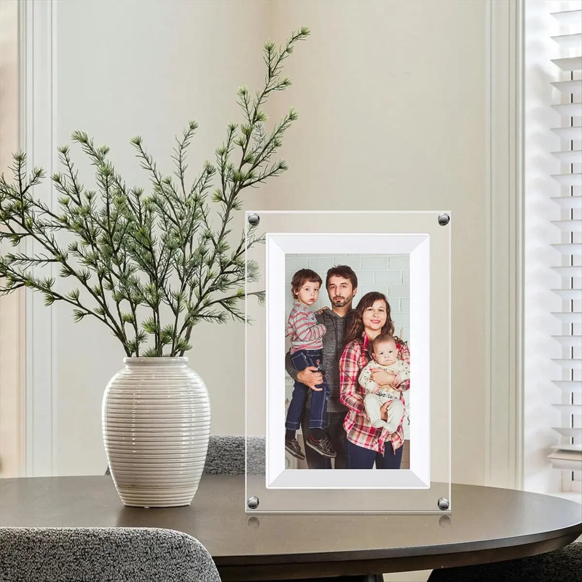 【Lico】 Nuova cornice per foto digitale in acrilico trasparente da 7 pollici Videocamera Lettore musicale Cornice per foto elettronica WIFI 8G