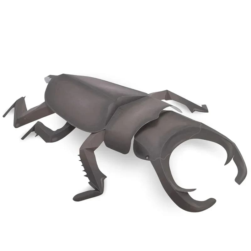 Stag Beetle Insect Origami Art Mini 3D Paper Model Papercraft Animal DIY Kids Adult Handmade Craft Toys QD-257