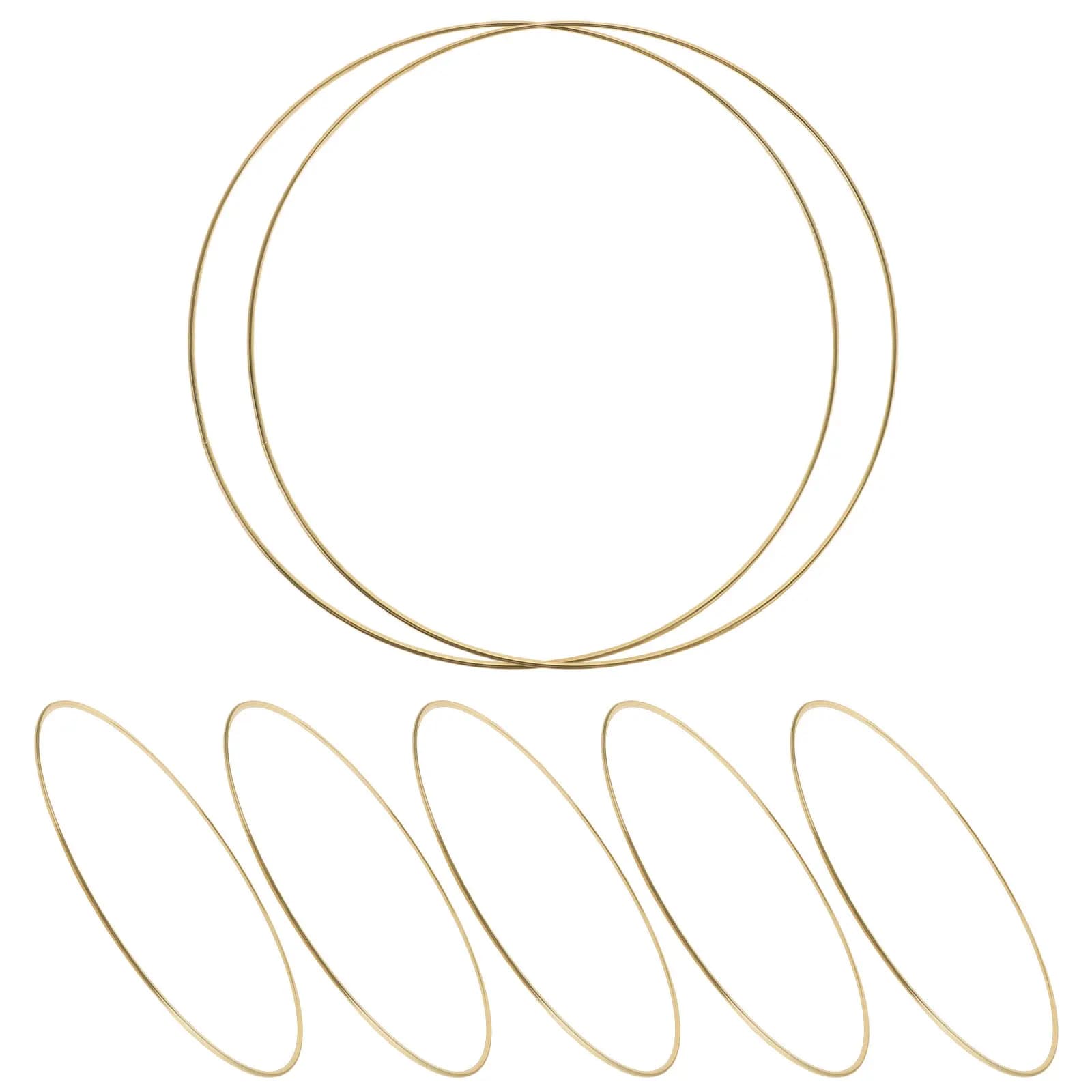 7pcs Metal Hoops For Crafts 30Cm Dreamcatcher Wire Circle Diy Wreath Making Wedding Floral Decor Macrame Ring Set Wreath Hoops
