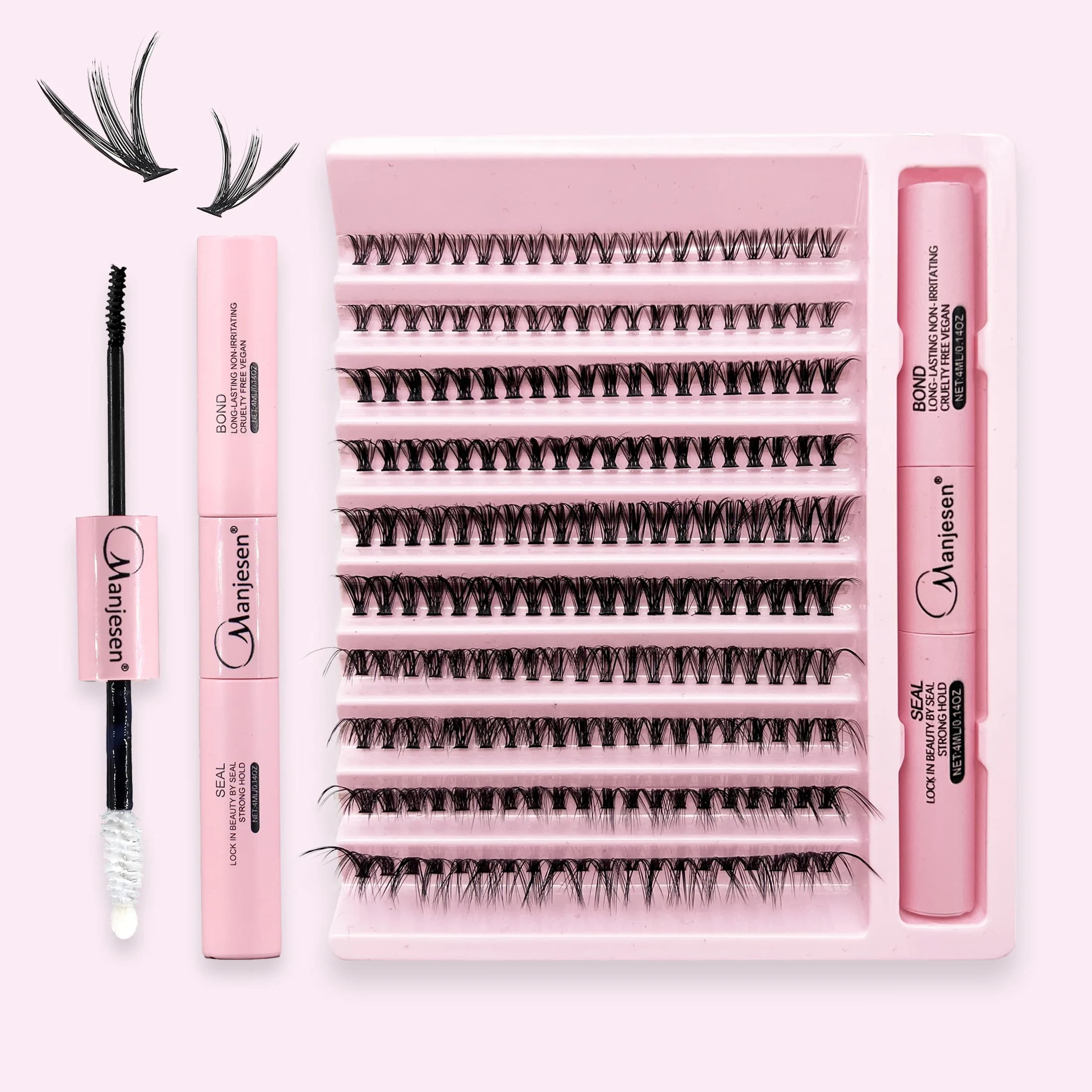 Ciglia 200 pezzi Cluster Lash Bond and Seal Strumenti per il trucco Kit di estensione ciglia fai-da-te per incollare ciglia Incollaggio Colla Accessori