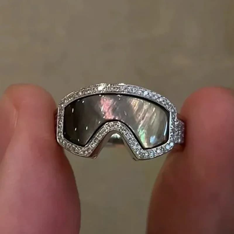 Anello Creativo Regolabile per Occhiali da Sci, Occhiali da Vista, Occhiali da Sole, Anello Aperto per Donna, Gioielli alla Moda
