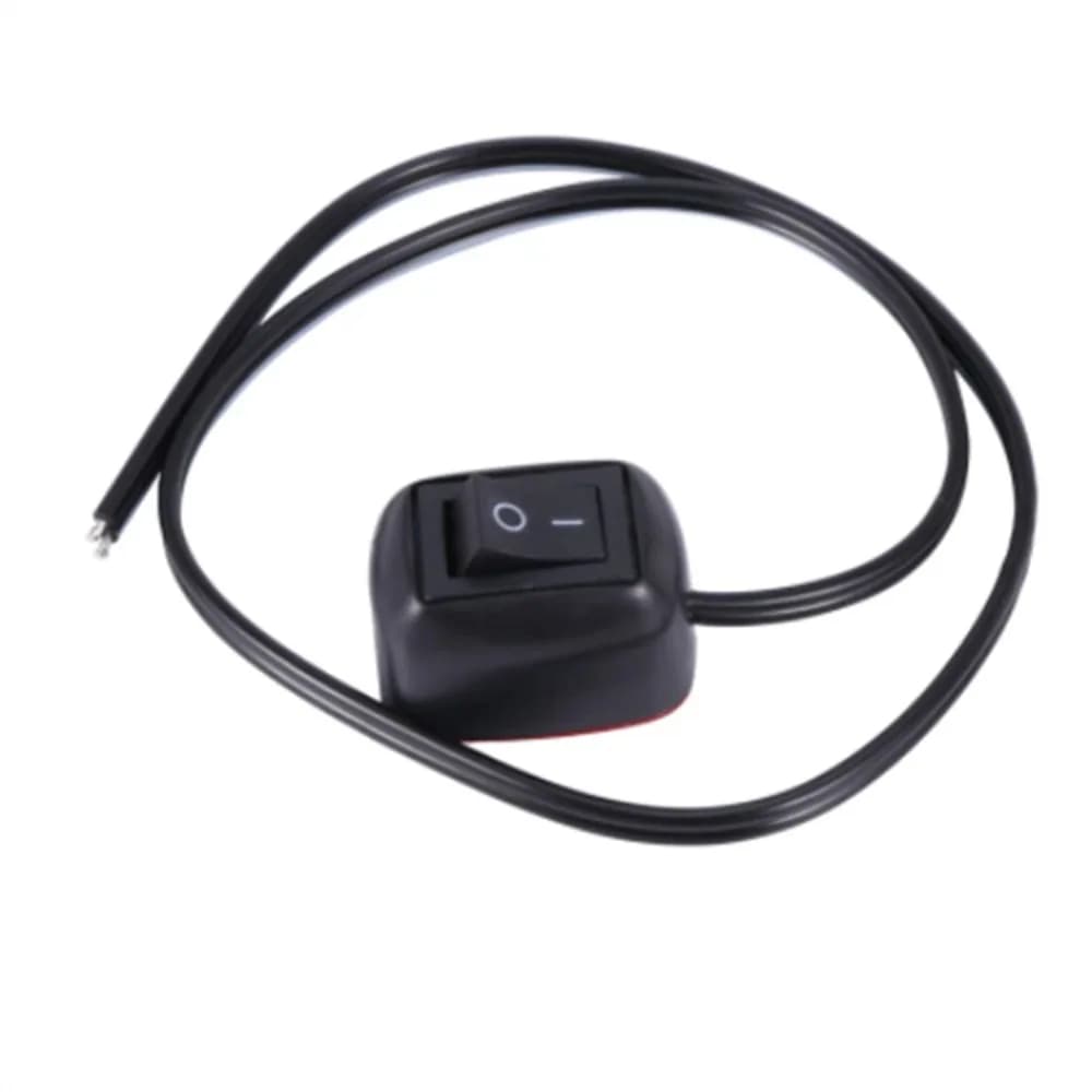 Paste Type Car Switch DC 12V 10A Toggle Switch with Cable 50/100/200cm Rocker Switch for Fog Ring Drive Lights Neon Lights