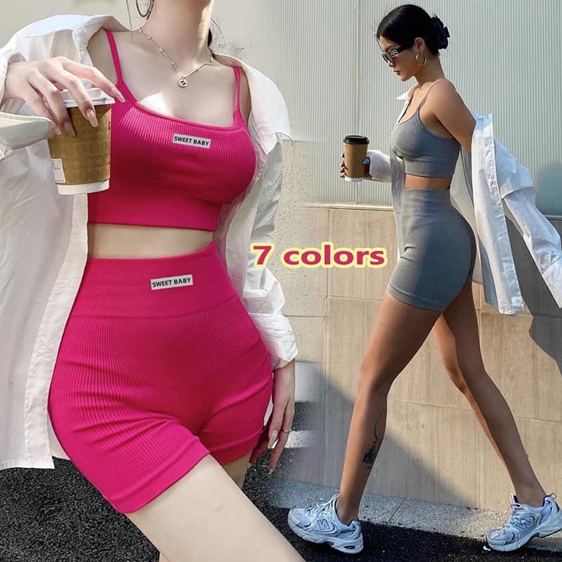 1Pc versione coreana del busto vestito senza maniche Spice Girls canotta Bottoming canotta Stretch Slim Sports Underwear Set