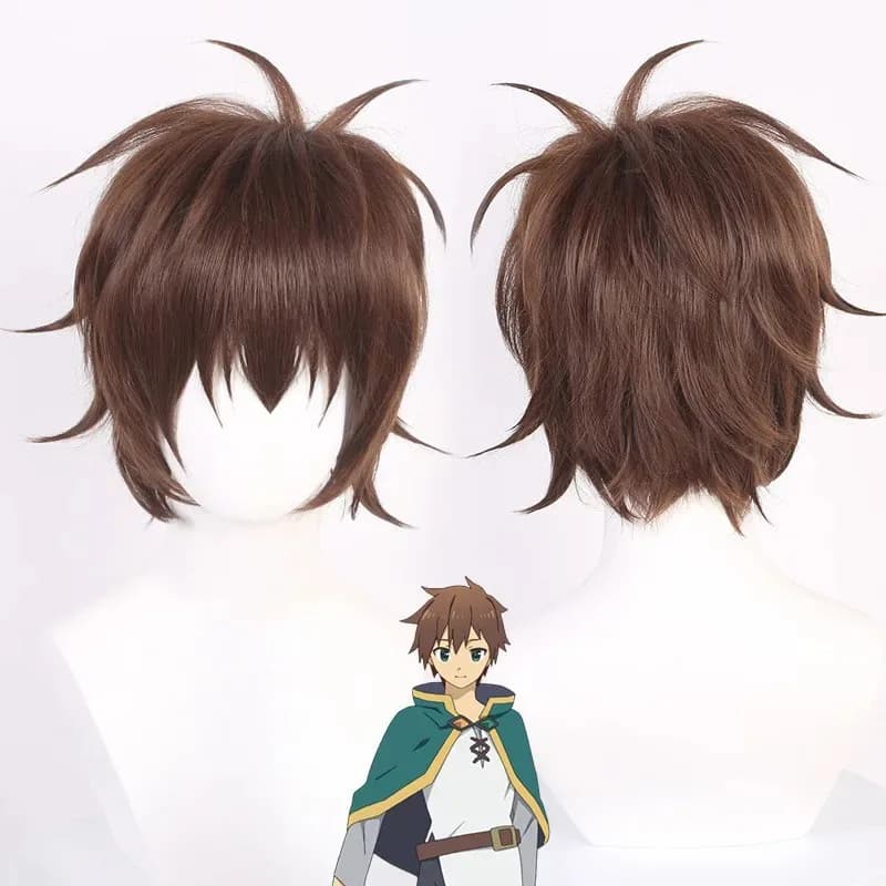 Satou Kazuma Cosplay Wig Anime Kono Subarashi Sekai Ni Shukufuku Wo Male Costume Halloween Party Convention Outfits;5'b
