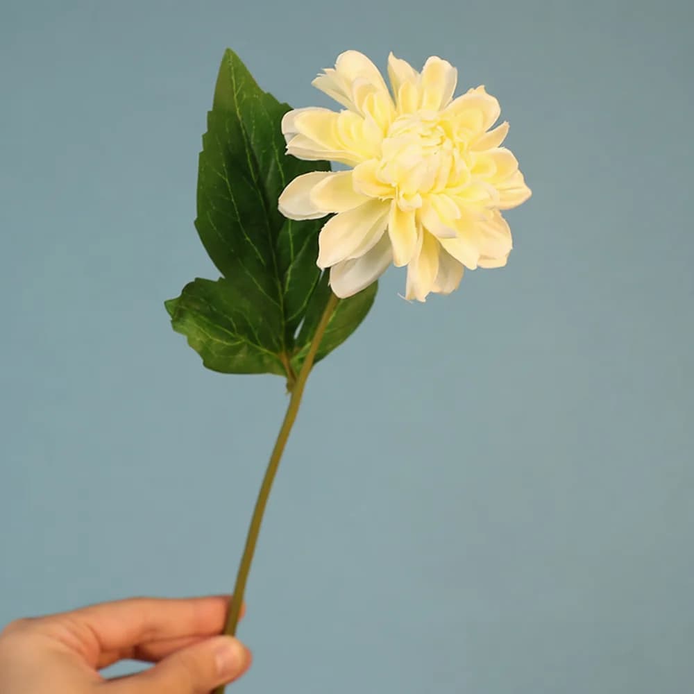 Simulation Silk Dahlia Flower Single Stem Artificial Plant Decorative Ornament For Wedding Home Garden Photography Props