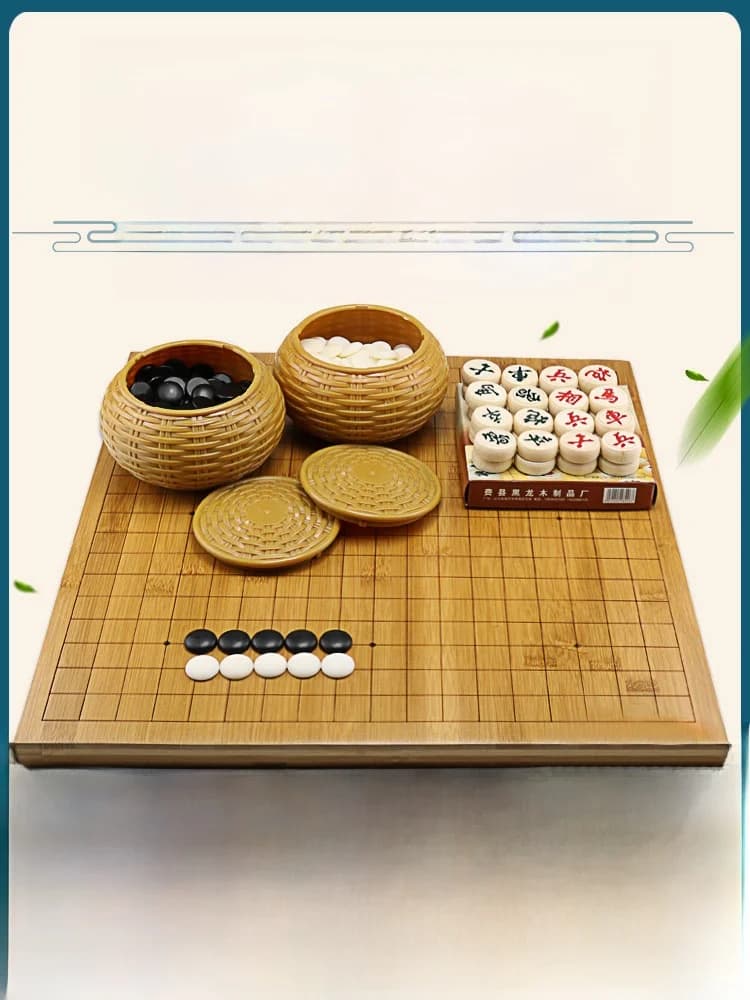Set di scacchi due in uno per bambini e adulti, scacchiera in vero legno, pezzi degli scacchi in finta giada, set di gioco strategico educativo