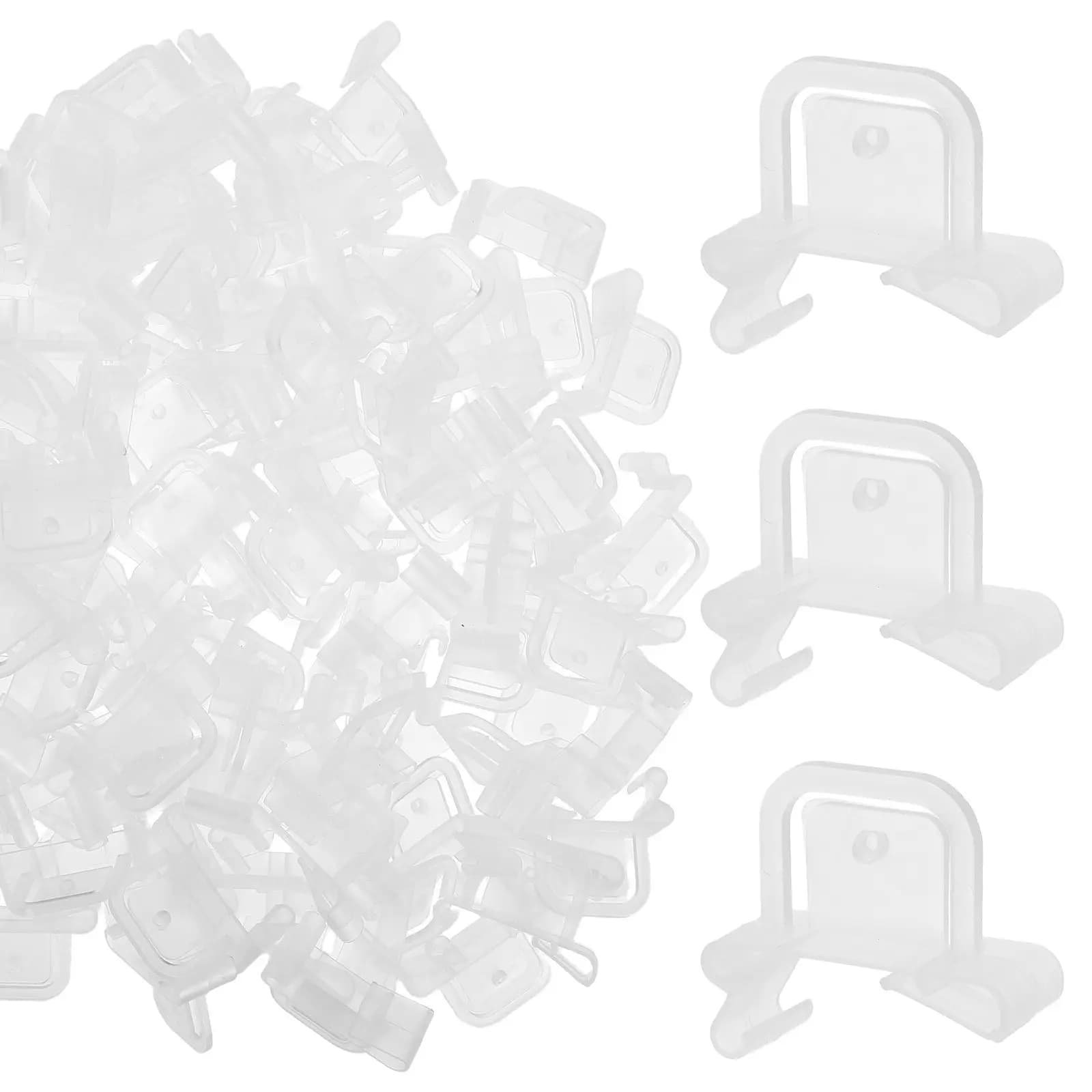 100 Pezzi Clip in Plastica Trasparente per Espositori, Porta Cartellini per Scaffali, Clip Pubblicitarie per Supermercati, per Etichette di Prodotti e Cartellini Prezzi
