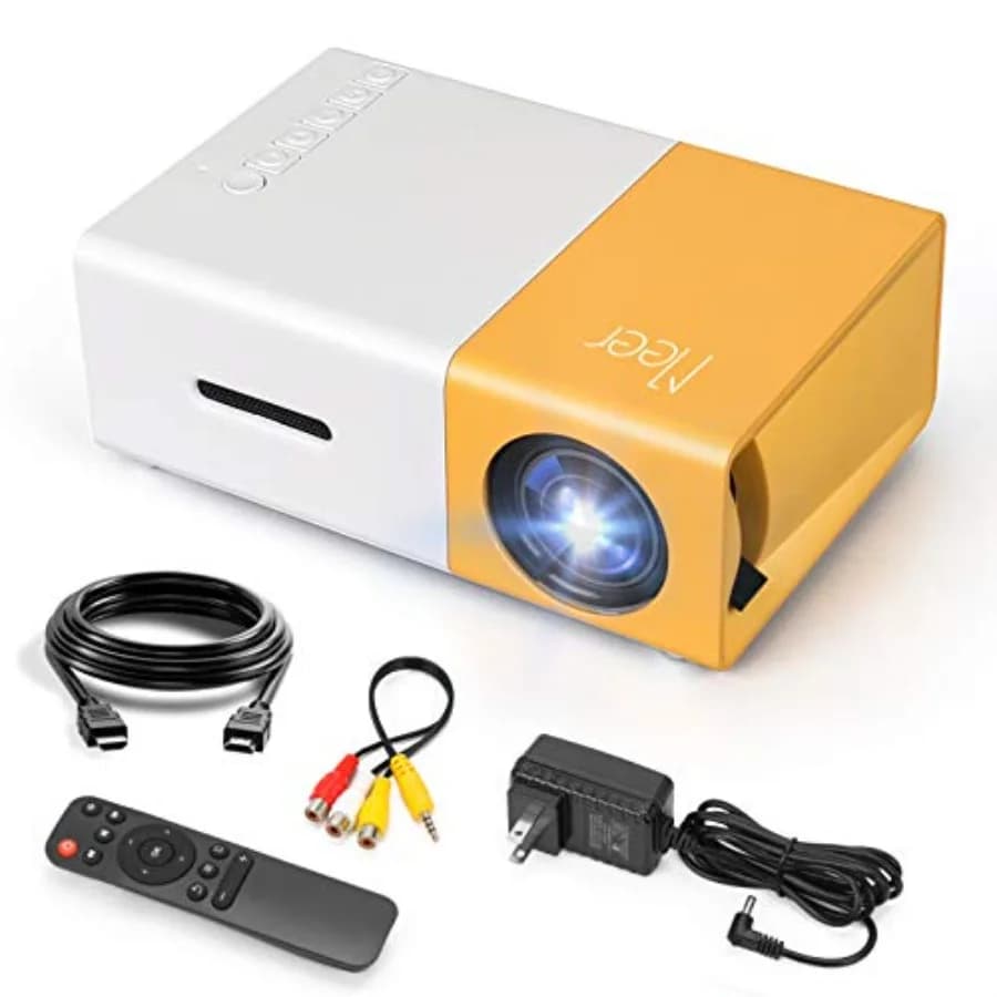 Mini Projector, Portable Pico Full Color LED LCD Video Projector for Present, Video TV Movie, Party Game, Outdoor Entertainment