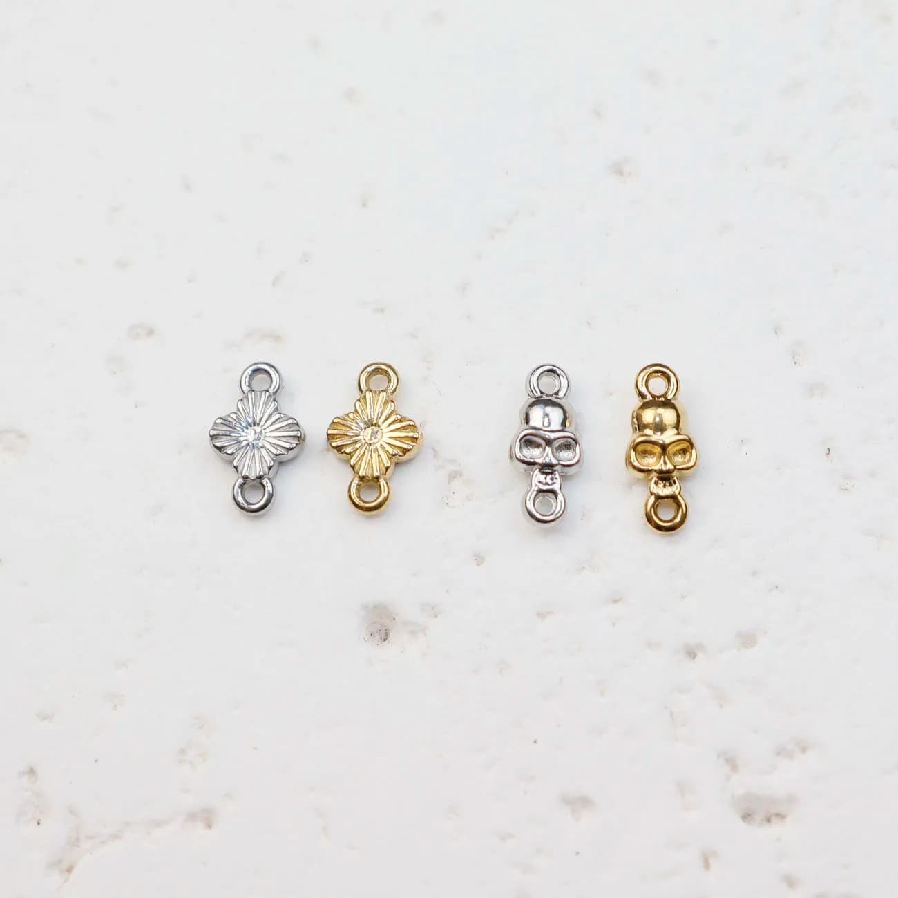 10 pcs stainless steel fashion jewelry accessories chain connector charms diy crafty waterproof anti-allergic vacuum plate