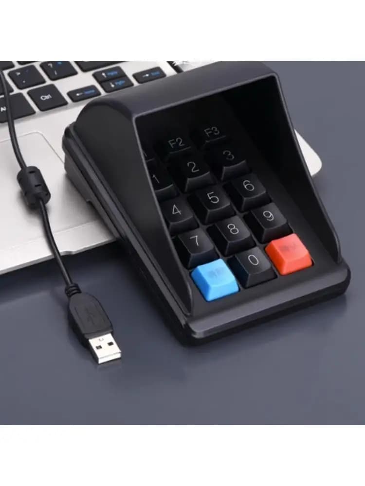R53C Anti Peep USB Corded 15 Numeric Pad Portable Quiet Typing Anti Peep Password