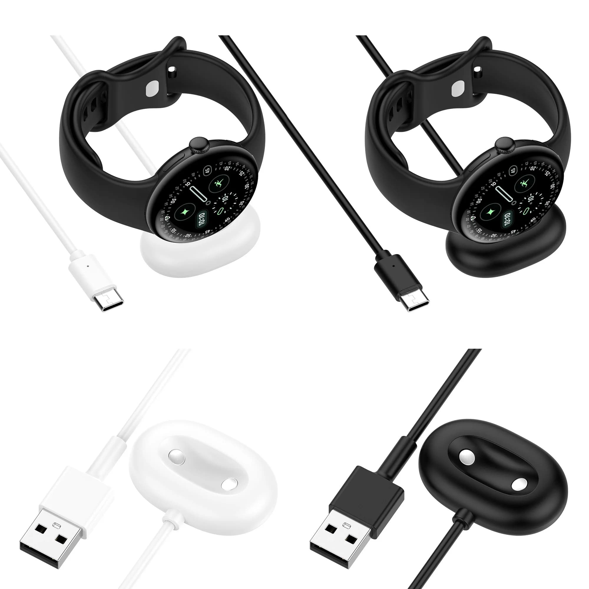 BEHUA Dock charging for Google Pixel Watch 4 Smartwatch Charger Power Adapter Type C USB To Accessories