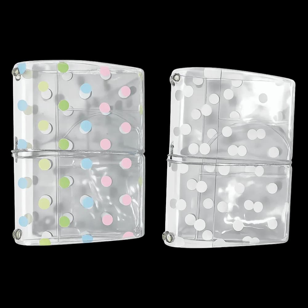 Polka Dot Print Passport Holder Clear Elastic Band Design Passport Cover Portable Transparent Passport Protector Case Travel