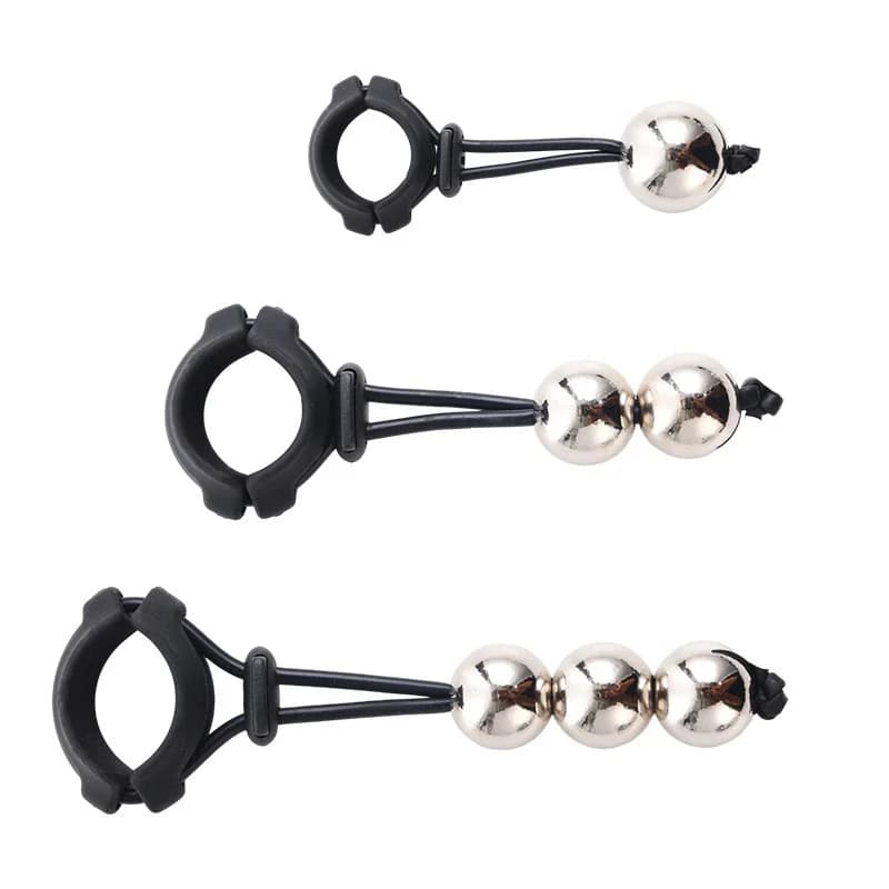 Bdsm Male Penis Ring Exercise Device Weight Bearing Penis Extender Enlargement Stretcher Ball Semen Lock Adult Sex Toys for Men