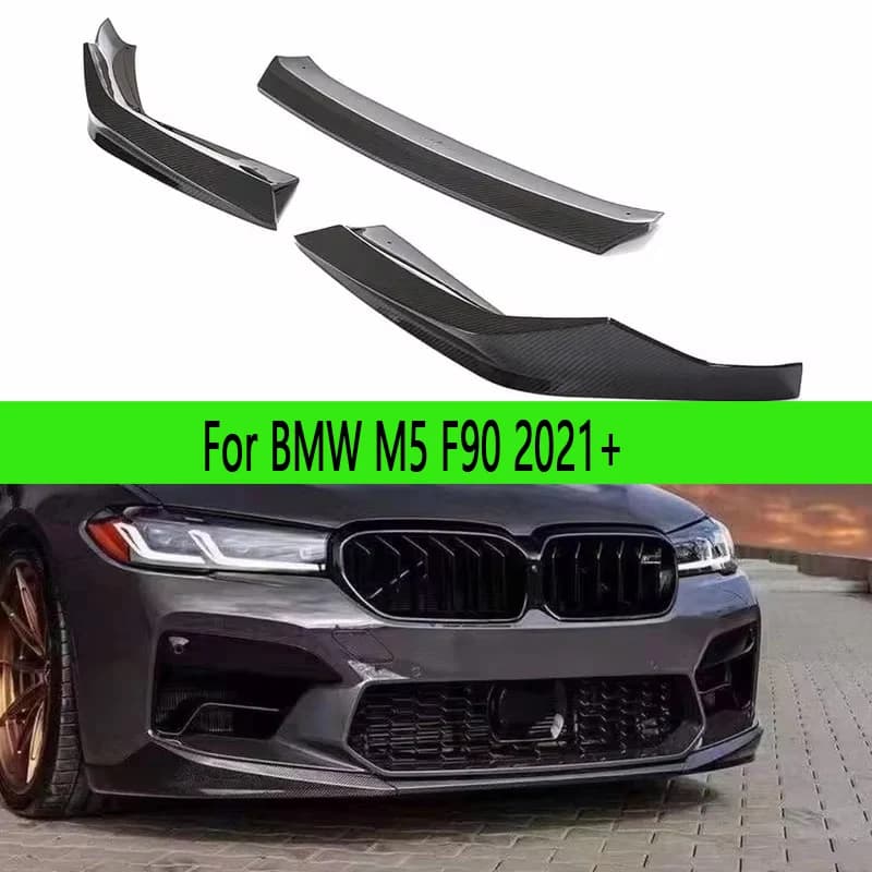 Per BMW M5 F90 2021 + In Fibra di Carbonio Auto Paraurti Anteriore Deviatore Spoiler Diffusore Labbro Anteriore mento MP Stile Ricambi Auto