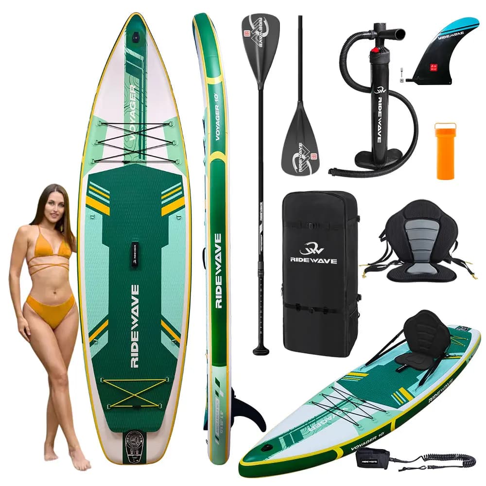 RIDEWAVE Vendite Calde Gonfiabile Pesca Kayak sup Board Paddle Board Surf Paddleboard 10'6*32 "* 6" con Pompa Paddle