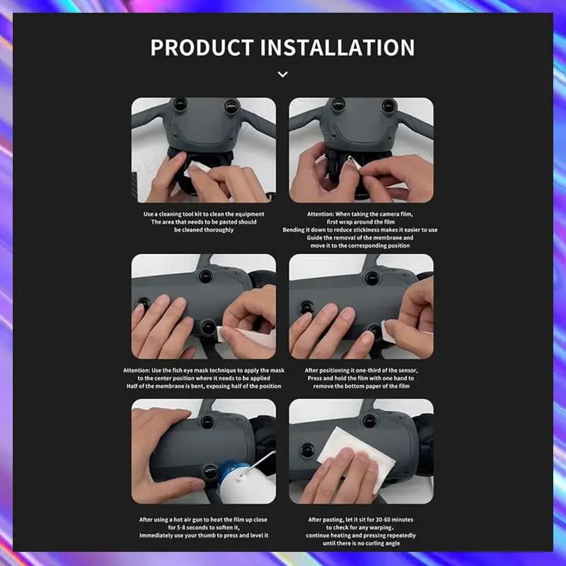 A24U Per Mavic 4 Pro Nano Pellicola Protettiva Pistola di Calore Antipolvere Resistente Ai Graffi Pellicola Temperata Per Mavic 4 Pro Drone