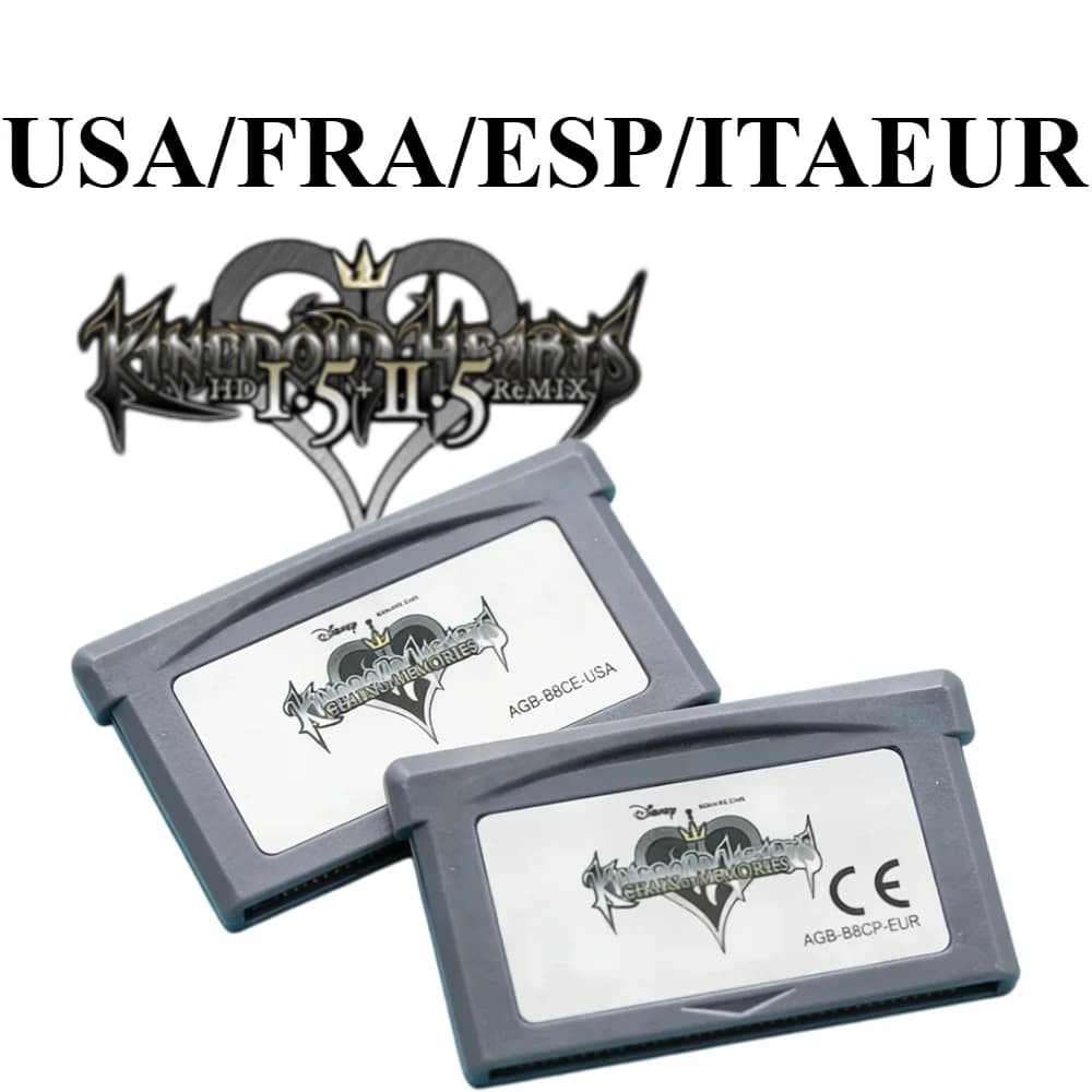 English GBA Game Cartridge 32 Bit Video Game Console Card Kingdom Hearts Series Chain of Memories of USA/EUR Version