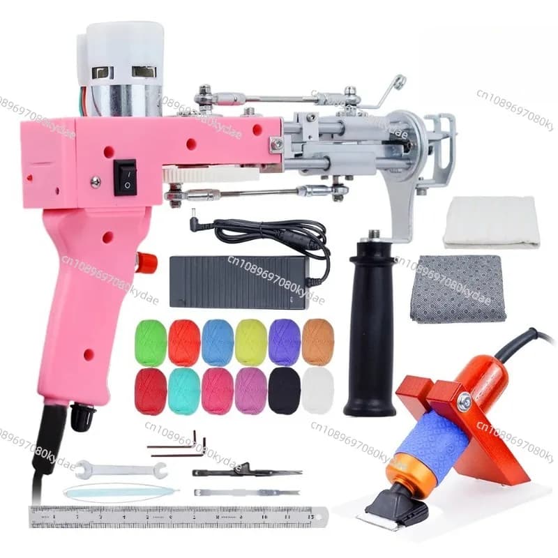 Kit di Avvio per Tufting 2 in 1 con Scatola Portaoggetti, Macchina per Tufting Tappeti, Strumenti per Creazione Tappeti Fai-da-Te