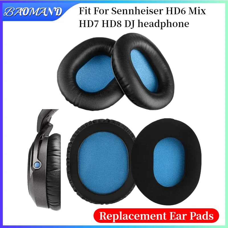 Cuscinetti auricolari di ricambio per cuffie Sennheiser HD6 Mix HD7 HD8 DJ Cuscinetti/orecchie in memory foam morbida
