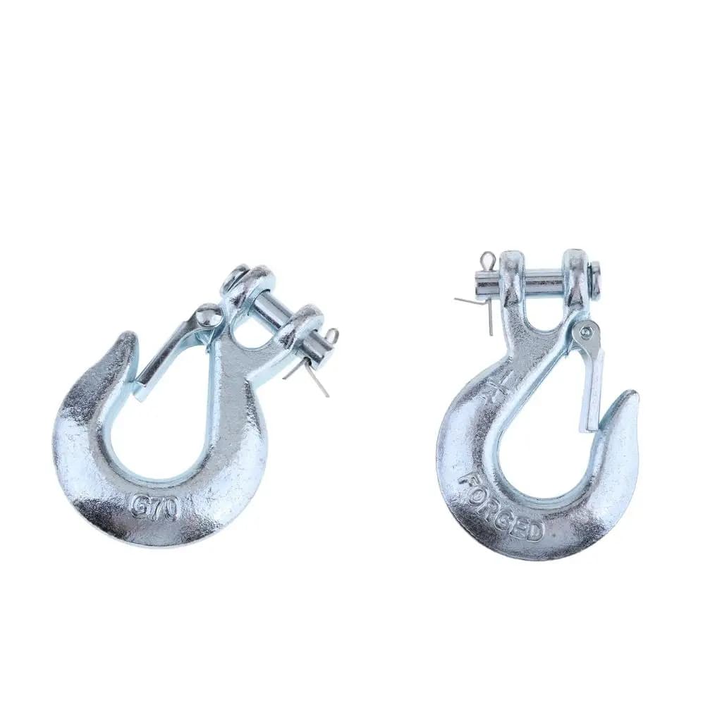 Heavy Duty Winch Cable Hook Silver Iron Boat Anchor Rope Hook for Manual Winch and ATV Trailer Use