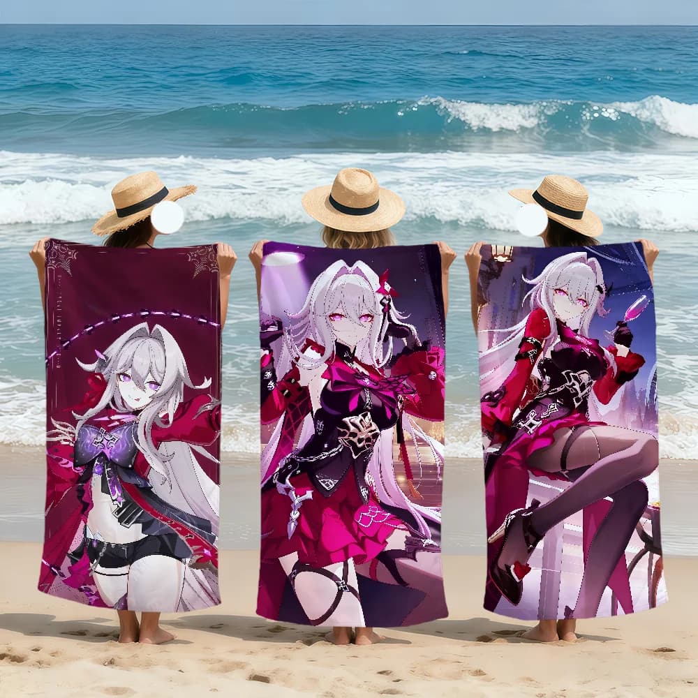 Towel Soft Beach Towels Quick Game Dry Thelema Pool Towel for Travel fanart Gym 3rd Honkai bathing Spa Impact Camp sport Gift