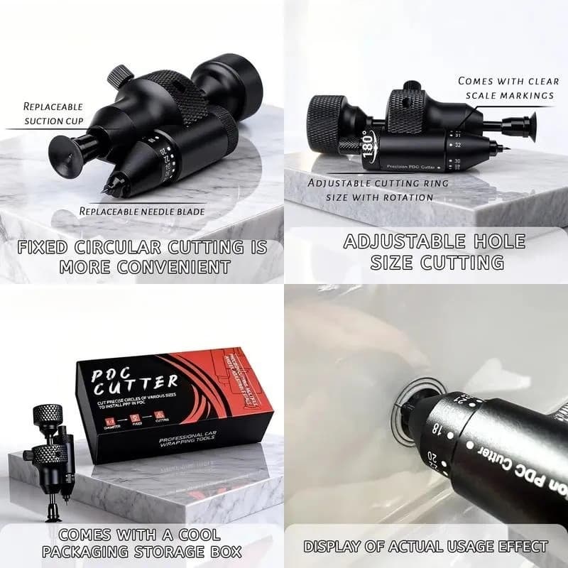 Precision PDC Cutter - Perfect Round for Cutting Parking Sensors - for Vinyl and PPF